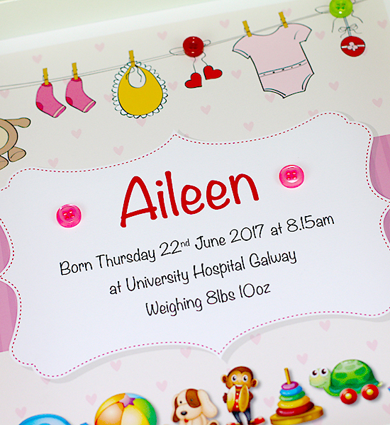 BGNC1 Baby Girl Nursery Print